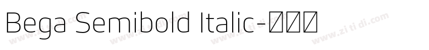 Bega Semibold Italic字体转换